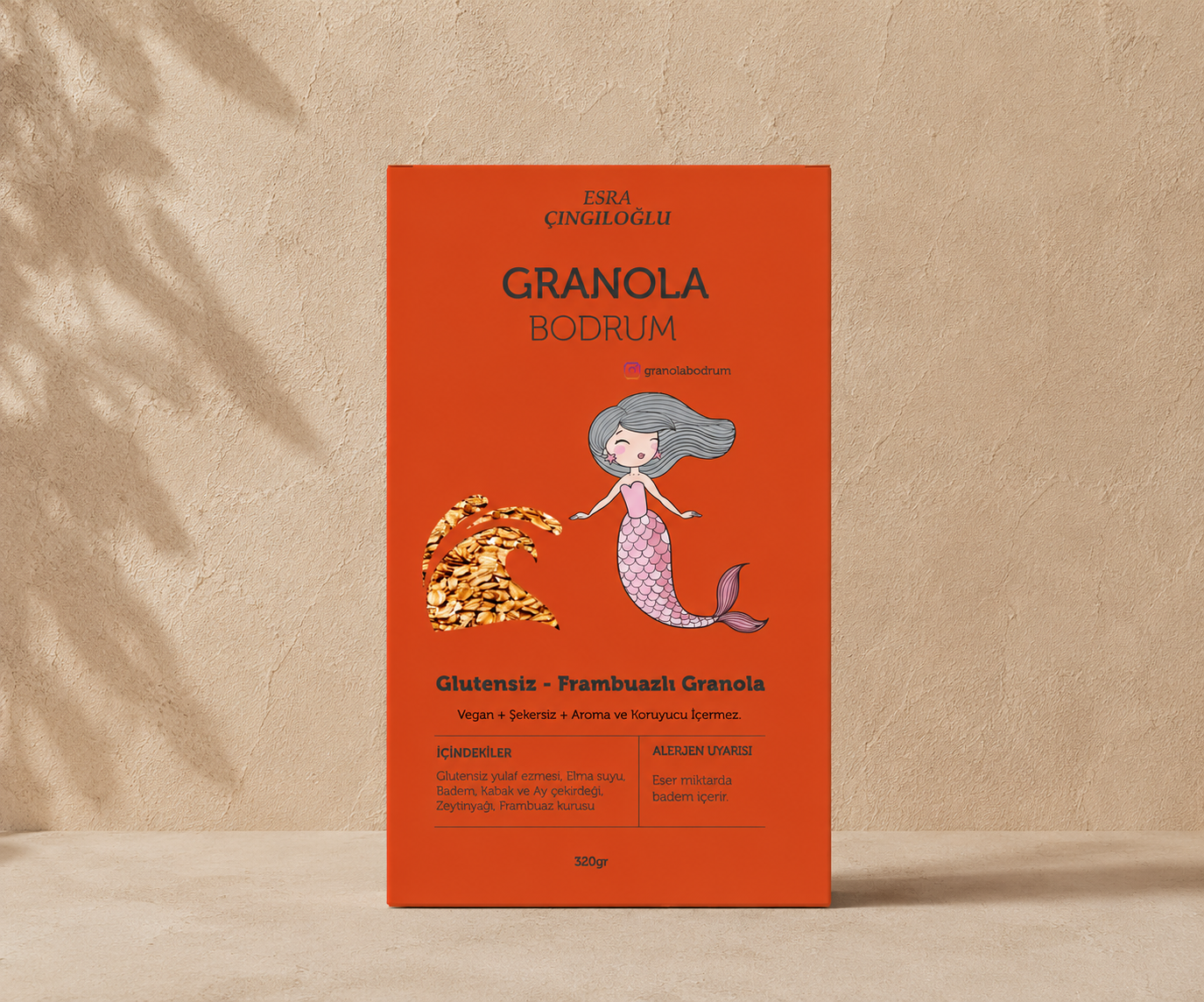 GLUTENSİZ - FRAMBUAZLI GRANOLA