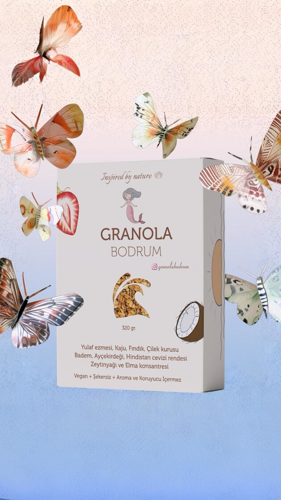 Granola Bodrum Çilekli - Hindistan Cevizli